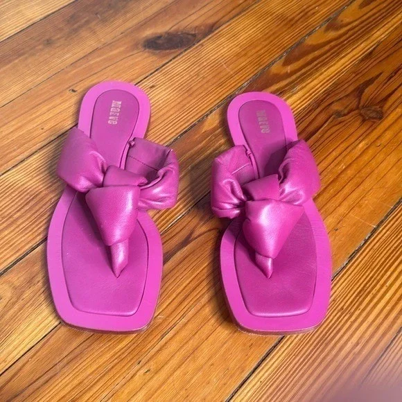 Maeve Puffy Knotted Women's Pink Sandals - Picture 1 of 4